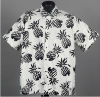 Pineapple Hawaiian Shirt- Made in USA- 100% Cotton